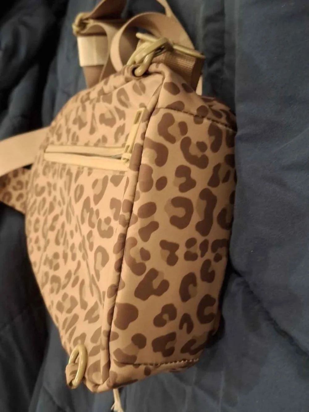 C&C California Leopard Print Mini Sling Backpack in Tan/Brown